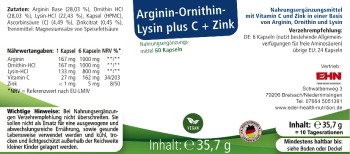 Arginin-Ornithin-Lysin plus C + Zink